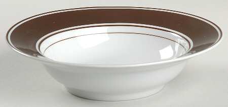 Rondelet Dark Brown (White Background) Rim Cereal Bowl
