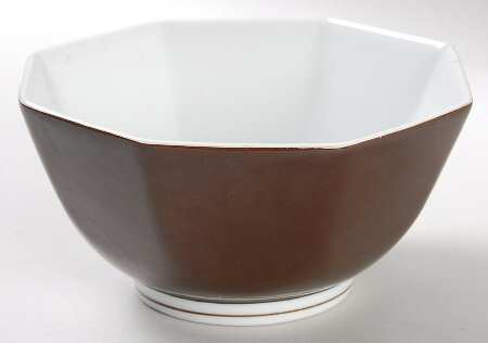 Rondelet Dark Brown (White Background) 5" Octagonal Vegetable Bowl