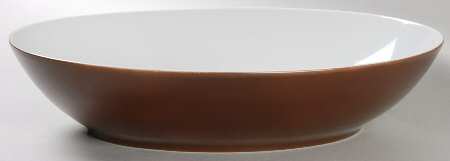 Rondelet Dark Brown (White Background) 10" Oval Vegetable Bowl