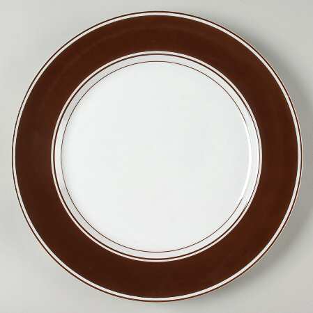 Rondelet Dark Brown (White Background) Service Plate (Charger)