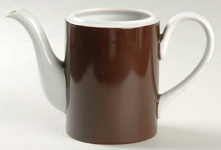 Rondelet Dark Brown (White Background) Mini Coffee Pot No Lid