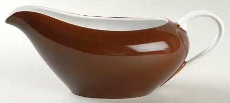 Rondelet Dark Brown (White Background) Gravy Boat