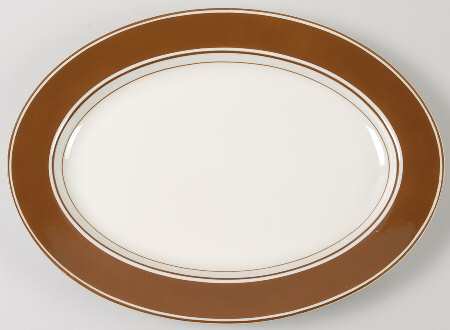 Rondelet Cognac 14" Oval Serving Platter