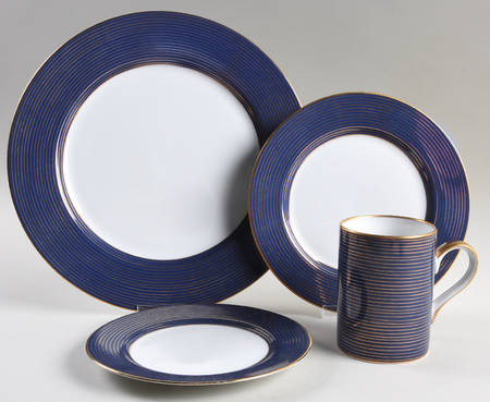 Rondelle Lapis Blue 4 Piece Place Setting