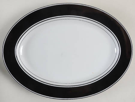 Rondelet Noir 14" Oval Serving Platter