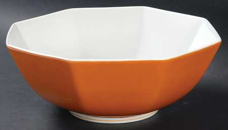 Rondelet Butterscotch (Orange) 8" Octagonal Vegetable Bowl