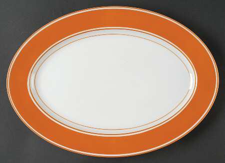 Rondelet Butterscotch (Orange) 14" Oval Serving Platter