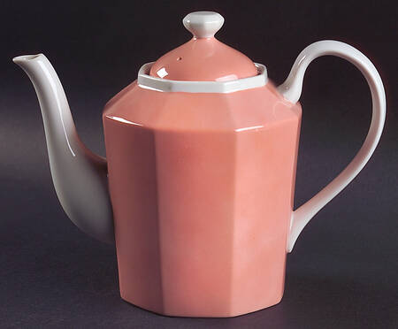 Rondelet Peach (White Background) Teapot & Lid