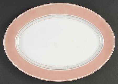 Rondelet Peach (White Background) 14" Oval Serving Platter