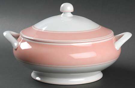 Rondelet Peach (White Background) Round Covered Vegetable