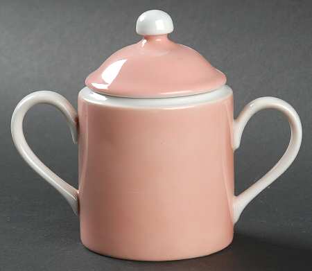 Rondelet Peach (White Background) Sugar Bowl & Lid
