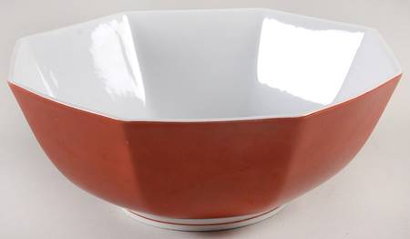 Rondelet Rouge (Red) 9" Octagonal Vegetable Bowl