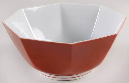 Rondelet Rouge (Red) 6" Octagonal Vegetable Bowl