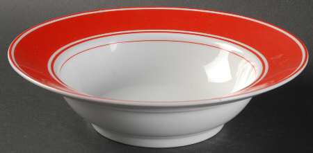 Rondelet Rouge (Red) Rim Cereal Bowl