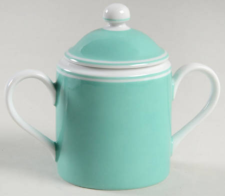 Rondelet Turquoise Sugar Bowl & Lid