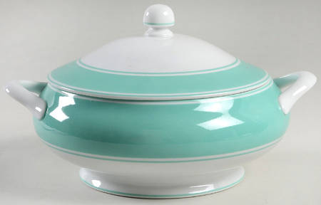 Rondelet Turquoise Round Covered Vegetable