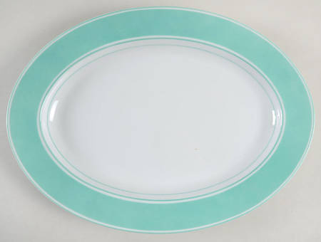 Rondelet Turquoise 14" Oval Serving Platter