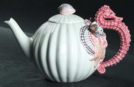Seahorse Giftware Teapot & Lid