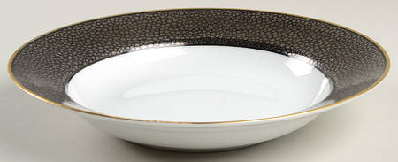 Shagreen Charcoal (Made in Japan) Large Rim Soup Bowl