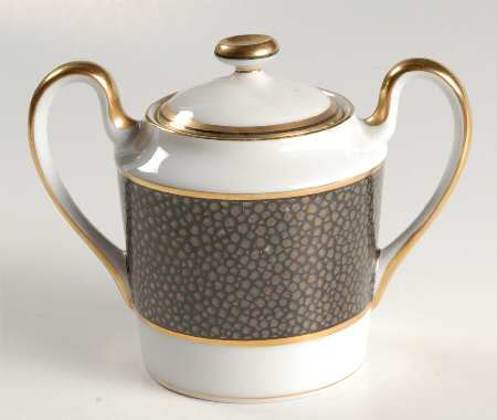 Shagreen Charcoal (Made in Japan) Sugar Bowl & Lid