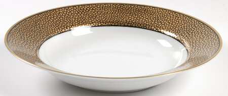 Shagreen Gold (Made In Japan) Large Rim Soup Bowl