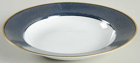 Shagreen Lapis Blue Large Rim Soup Bowl