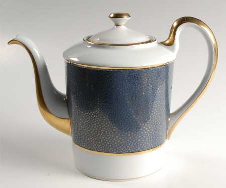 Shagreen Lapis Blue Coffee Pot & Lid