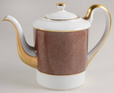 Shagreen Sienna Red Coffee Pot & Lid