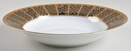 Shinmonzen Black Large Rim Soup Bowl