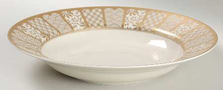 Shinmonzen Gold Large Rim Soup Bowl