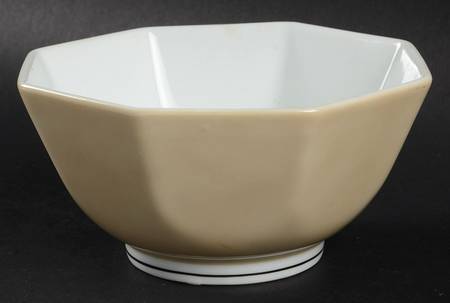 Silhouette Bouquet Taupe 5" Octagonal Vegetable Bowl
