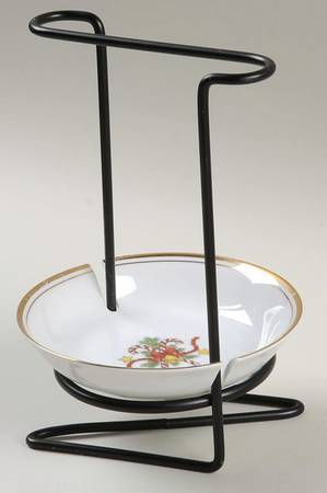 St. Nicholas 8"-8 1/4" Salad Serving Set/Utensil Holder  HC