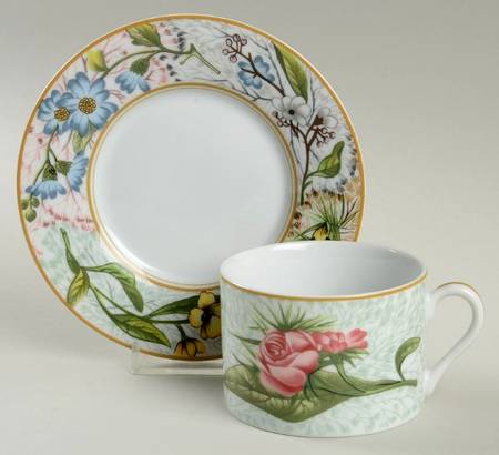 Summer Fern Flat Cup & Saucer Set