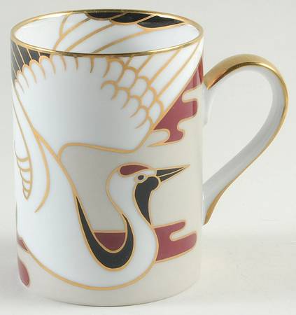 Tancho Stork Burgundy Mug