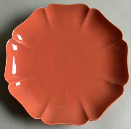 Total Color Apricot (Round, Smooth) Scalloped Luncheon Plate