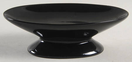 Total Color Black (Round, Smooth) Soap Dish