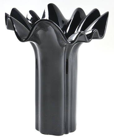 Total Color Black (Round, Smooth) 9" Vase