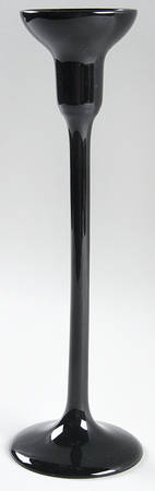 Total Color Black (Round, Smooth) 10" Candlestick