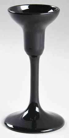 Total Color Black (Round, Smooth) 6" Candlestick