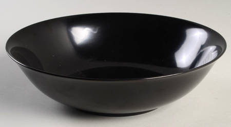 Total Color Black (Round, Smooth) 9" Round Vegetable Bowl