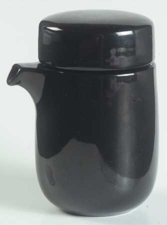 Total Color Black (Round, Smooth) Creamer & Lid