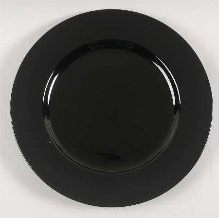 Total Color Black (Round, Smooth) Service Plate (Charger)