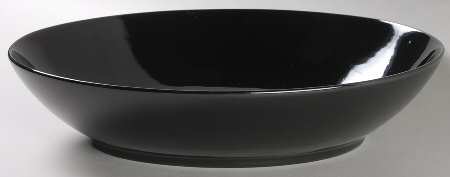 Total Color Black (Round, Smooth) 10" Oval Vegetable Bowl
