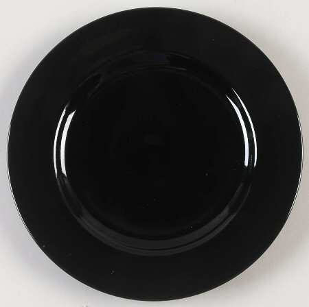 Total Color Black (Round, Smooth) Salad Plate