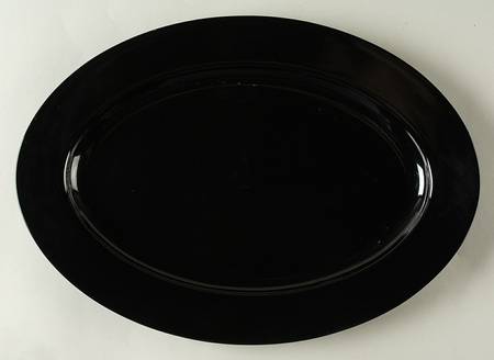 Total Color Black (Round, Smooth) 14" Oval Serving Platter