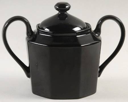 Total Color Black (Octagonal) Sugar Bowl & Lid