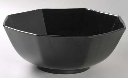 Total Color Black (Octagonal) 9" Octagonal Vegetable Bowl