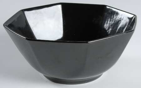 Total Color Black (Octagonal) 7" Octagonal Vegetable Bowl