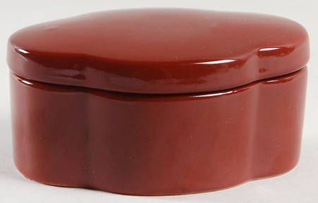 Total Color Cinnabar (Round) Oval Box & Lid 4"