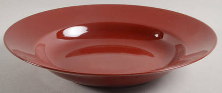 Total Color Cinnabar (Round) Large Rim Soup Bowl